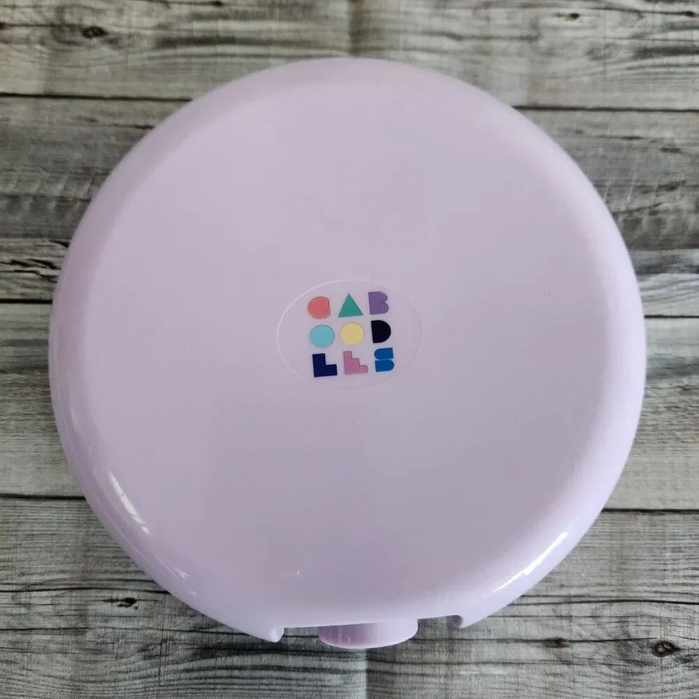 CABOODLES Round Lilac Make up Cosmetic Case Compact style Organizer mirror small